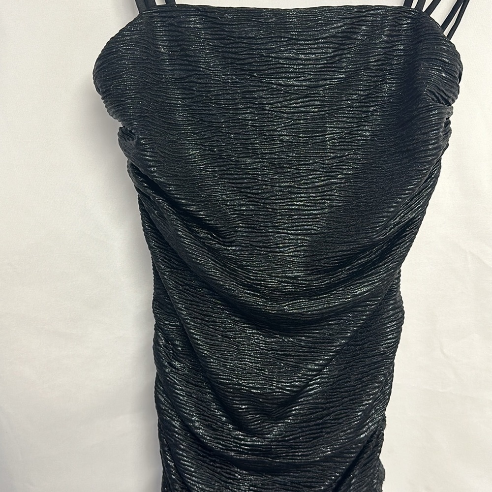 Lucy in the Sky Breakaway Bodycon in Shimmer Black size small. - Picture 2 of 10